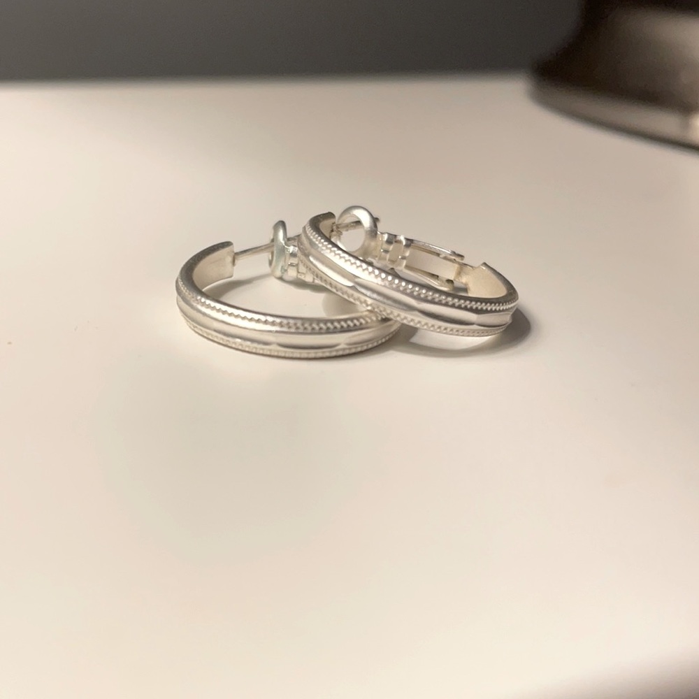 Silver earrings